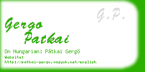 gergo patkai business card